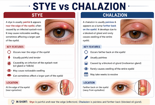 Difference Between a Stye and a Chalazion