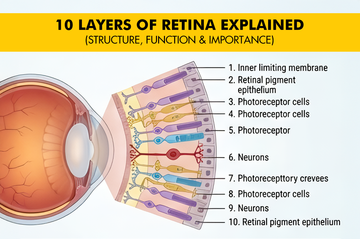 10 Layers of Retina: Structure, Function and Importance