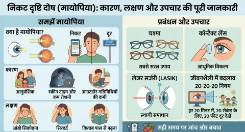 निकट दृष्टि दोष (मायोपिया): कारण, लक्षण और उपचार की पूरी जानकारी