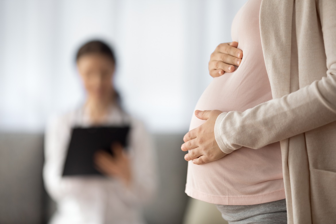 What are some possible causes of an eye infection during pregnancy?