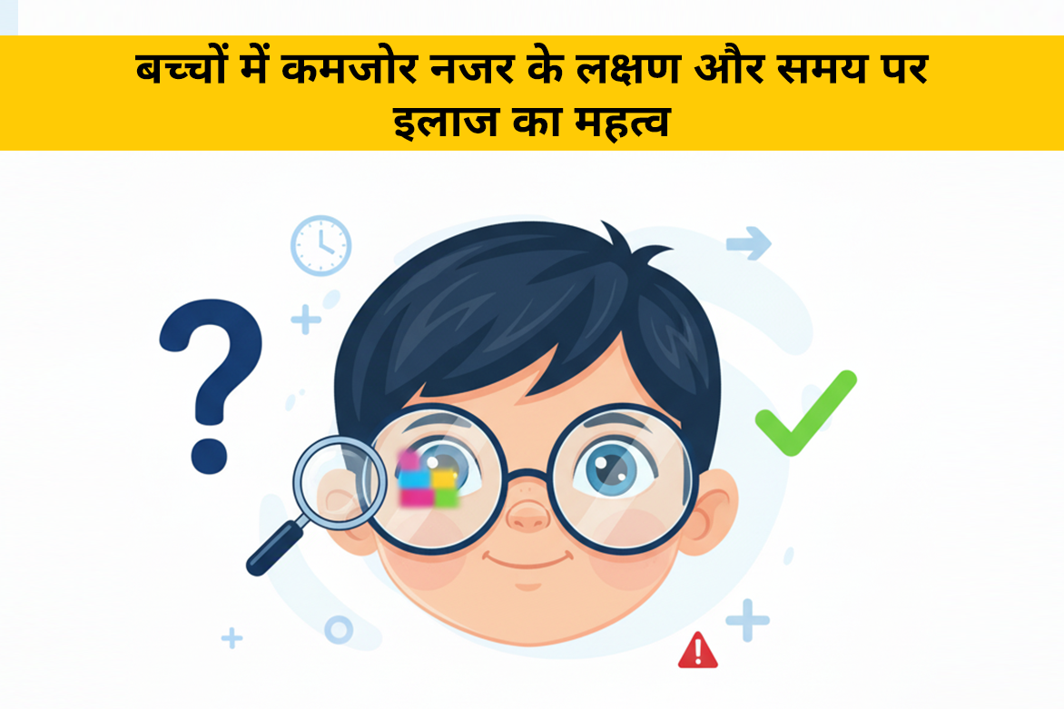 बच्चों में कमजोर नजर के लक्षण